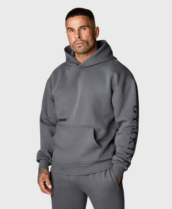 Grey gym king on sale hoodie