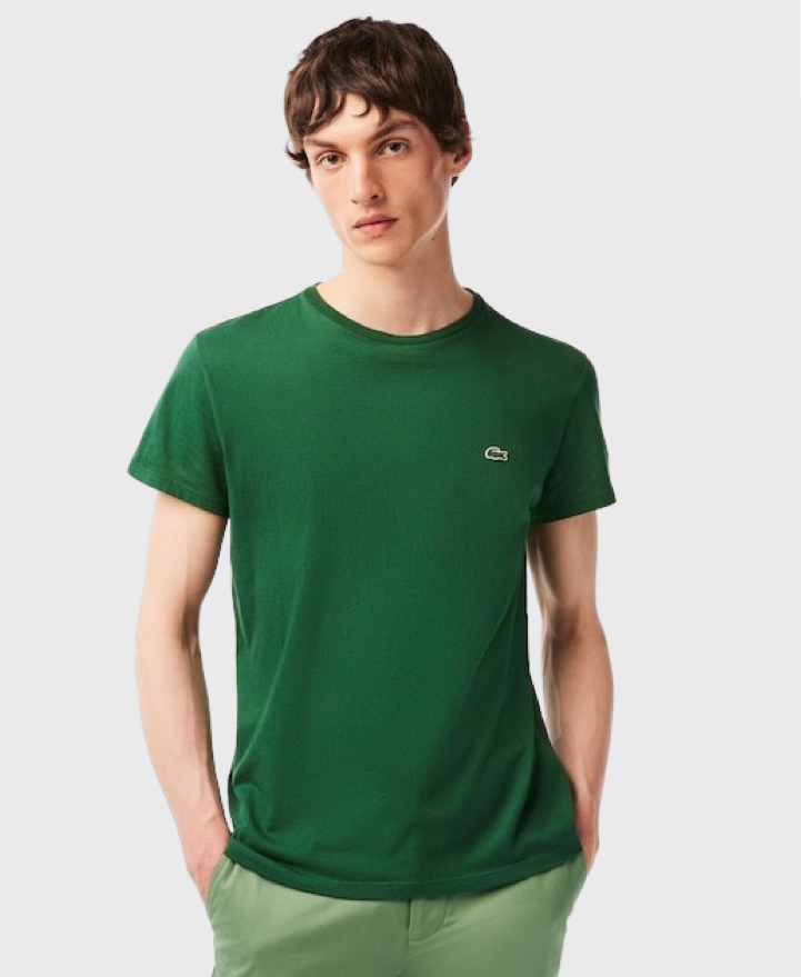 Lacoste TH6709 Pima Cotton T-Shirt 132 Green – Vault Menswear