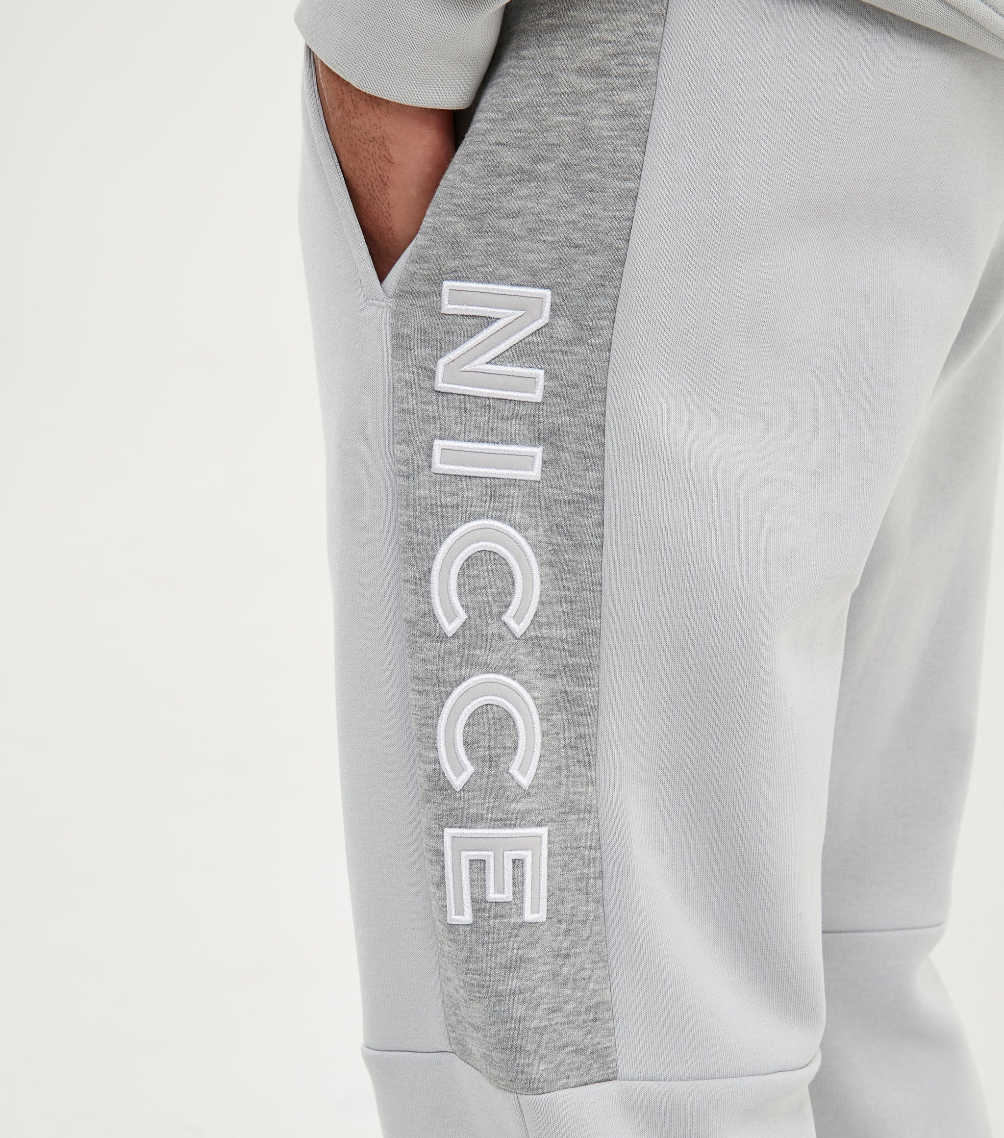 Nicce Panama Joggers Cool Grey Vault Menswear