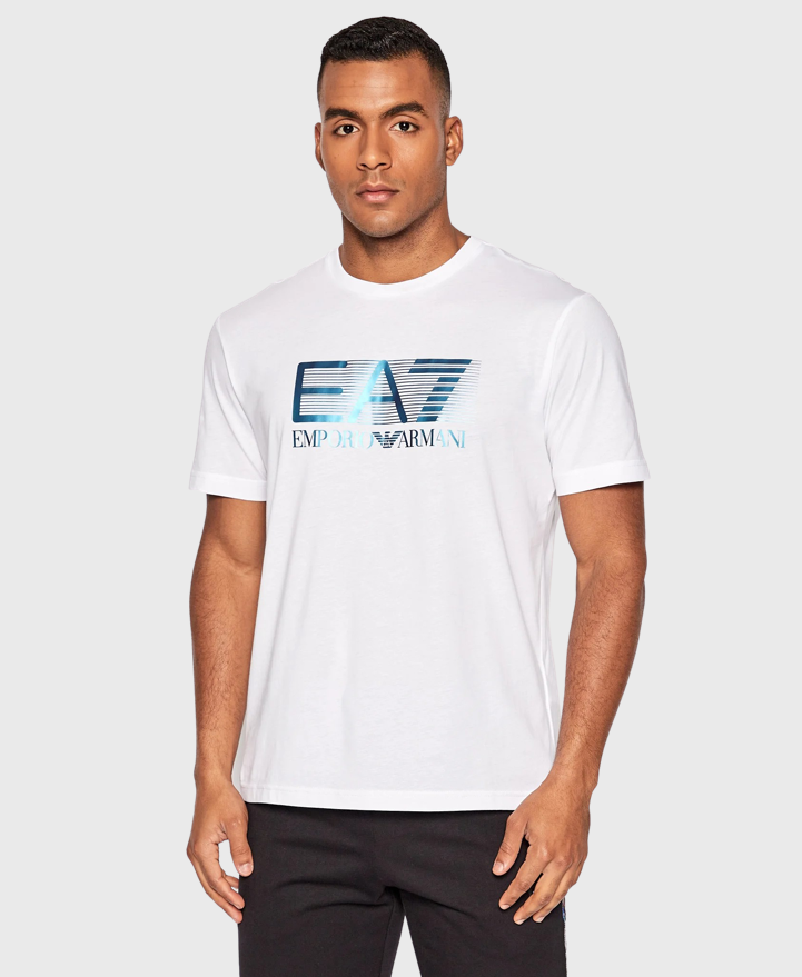 EA7 Armani 6Lpt81 Logo T-Shirt White – Vault Menswear