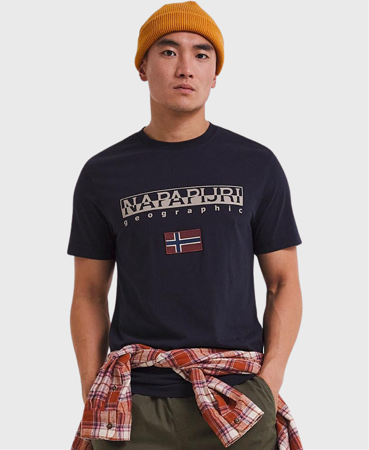 Napapijri Ayas Short Sleeve T-Shirt Navy Blue Marine