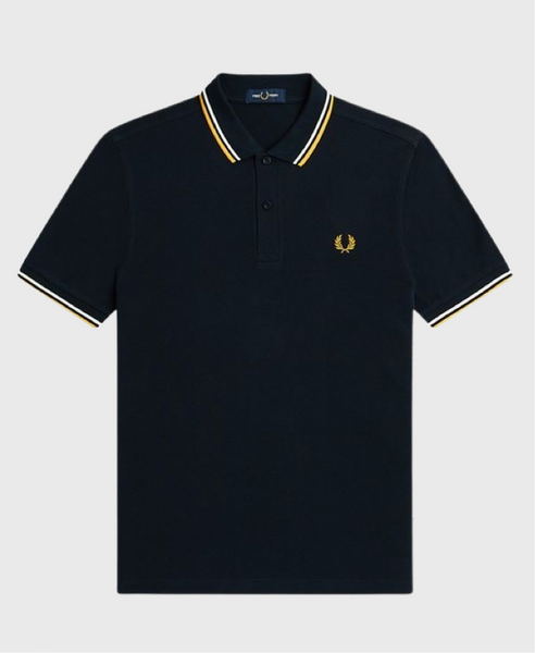 Fred Perry M3600 Twin Tipped Polo Shirt Navy Blue – Vault Menswear