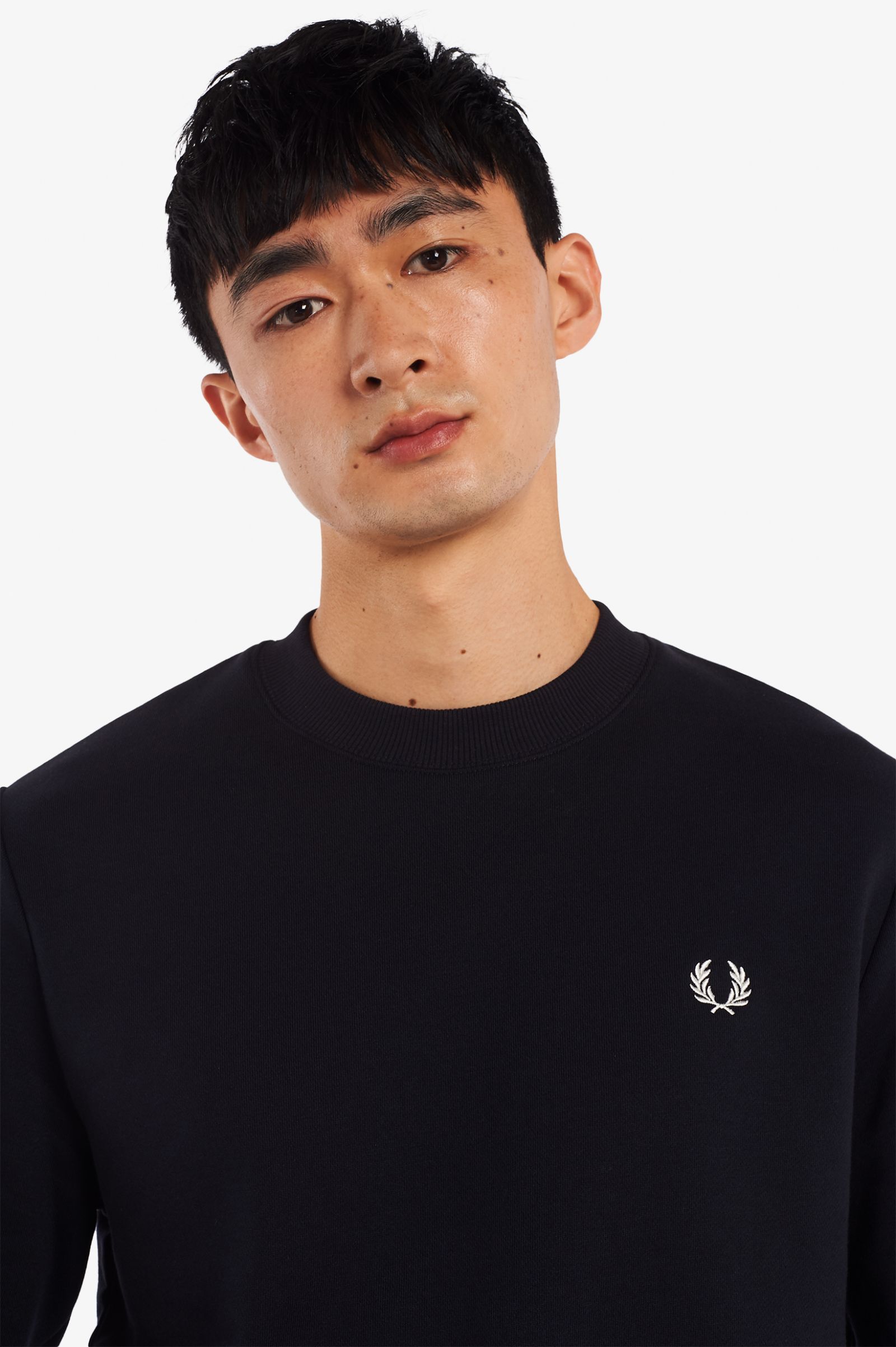 Fred Perry M7535 Crewneck Sweatshirt 248 Navy – Vault Menswear