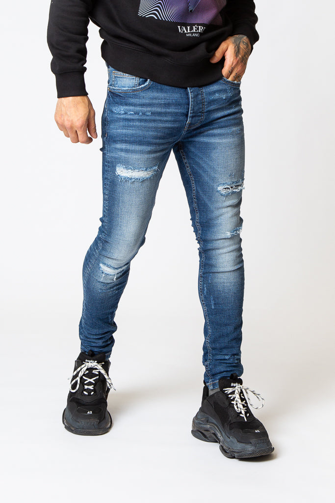 Valere Milano Tesoro Jeans Mid Blue – Vault Menswear